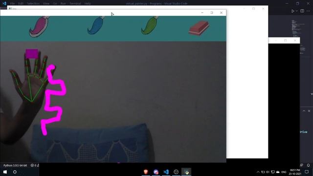 AI Virtual Painter || Quick Demo || AI Python Project. смотреть онлайн