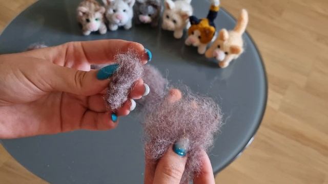 Валяние из шерсти. Набор для валяния. Шерстяные котики DIY. Мастер-класс смотреть онлайн