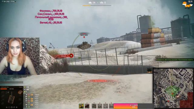 Девушка стримит танки. Стрим общение с чатом. [WoT. World of Tanks] смотреть онлайн