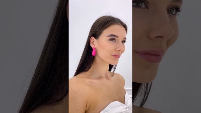 серьги женские розовые, бижутерия Jerosso