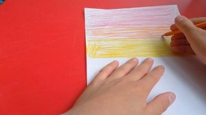 рисуем закат карандашами урок2