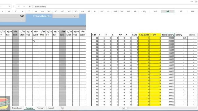 Attendance Tracker & Salary Sheet Automation | MS Excel 2013 смотреть онлайн