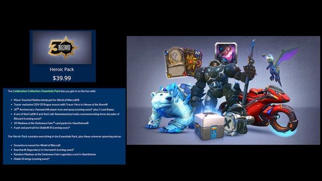 Blizzard's 30 Year Celebration Pack (Snowstorm Mount, Moon-touched Netherwelp Pet and More) смотреть онлайн