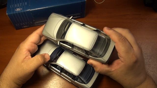 Распаковка: Ford Scorpio 5d серебристый и Ford Scorpio 4d темно-зеленый  1:24 (Schabak)