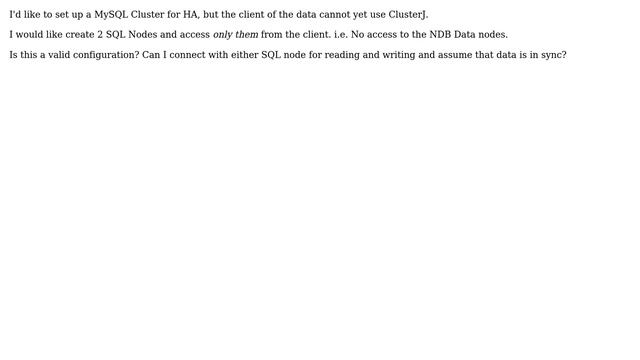 DevOps & SysAdmins: MySQL Cluster with no access to Data Nodes смотреть онлайн