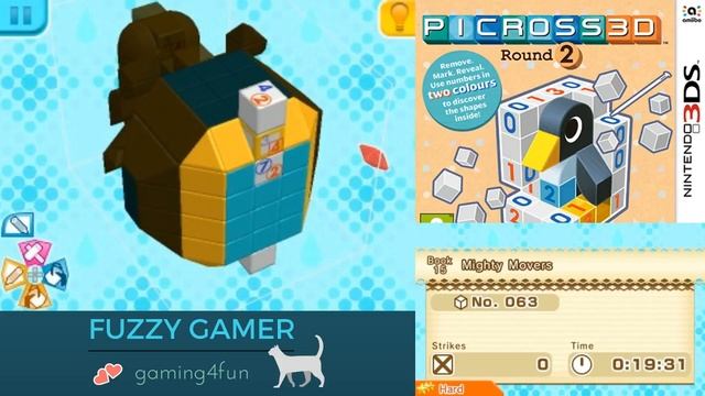 Picross 3D Round 2! Book 15 Mighty Movers Hard Mode смотреть онлайн