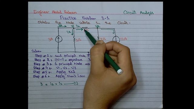 Practice Problem 3.1 | Obtain the Node Voltage in the circuit |Circuit Analysis |in Urdu & Hindi . смотреть онлайн
