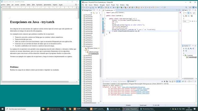Excepciones en Java - try/catch смотреть онлайн