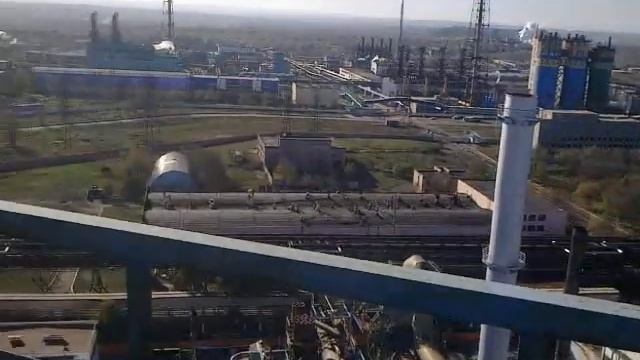 Завод Стирол с высоты 100 метров