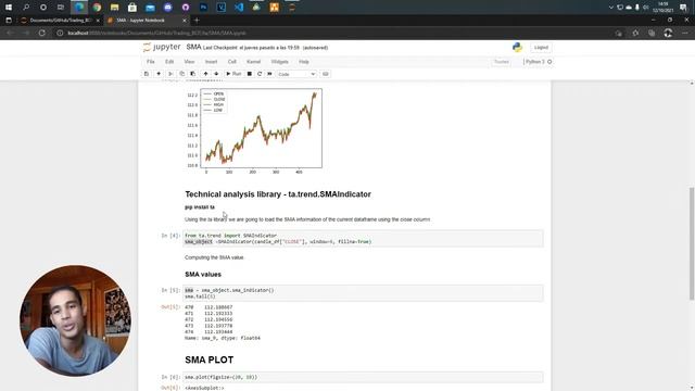 SMA IN PYTHON!! - TECHNICAL ANALYSIS LIBRARY смотреть онлайн