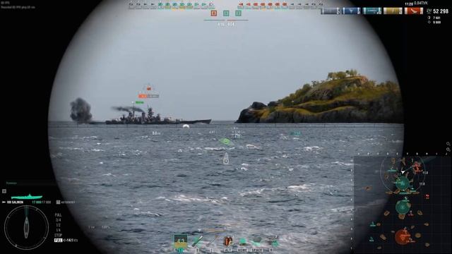 SALMON - пока что самая быстрая подлодка в игре [WoWs] смотреть онлайн
