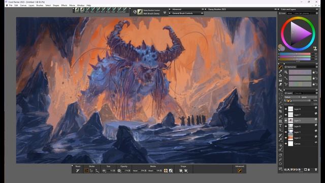 Corel Painter 2023 - Demon Cave (Davey Baker) смотреть онлайн