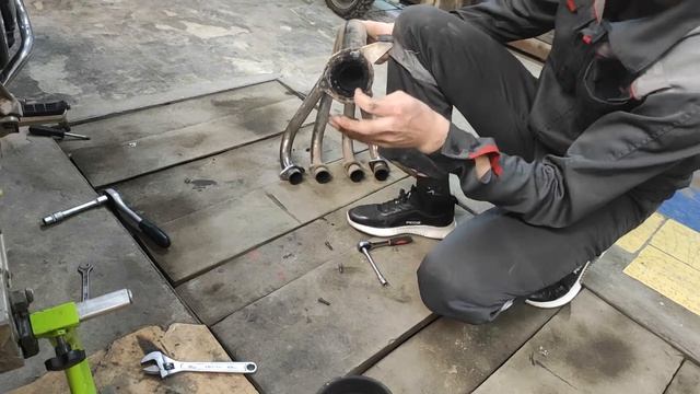 Полировка выхлопной трубы honda cb 400 [2 часть] смотреть онлайн