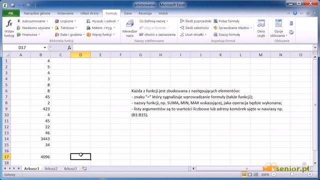 12. Microsoft Excel 2007/2010 - funkcje - wprowadzenie. смотреть онлайн