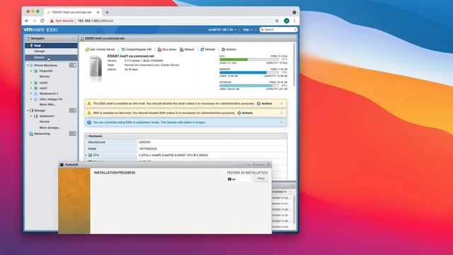 How To Fedora 34 Install On VMware ESXi 6 7 смотреть онлайн