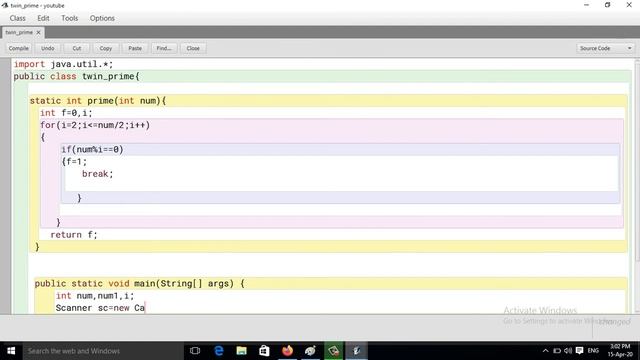 Java Program To print Twin Prime Numbers between range || Twin prime number between 1 to 100 (Hindi смотреть онлайн
