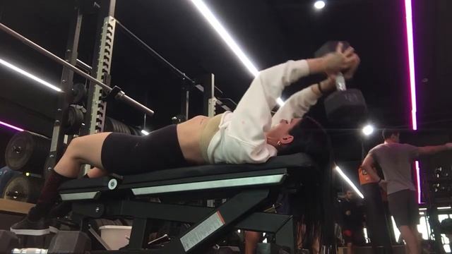 HFT1.Д3.4.Пуловер с гантелей вдоль лавки 17кгх12 (7.07.21) смотреть онлайн