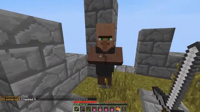 Healing a villager at floating islands! -MineZ смотреть онлайн