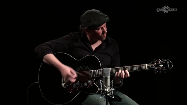 Epiphone EJ-200CE Electro Acoustic, Black | Gear4music demo смотреть онлайн
