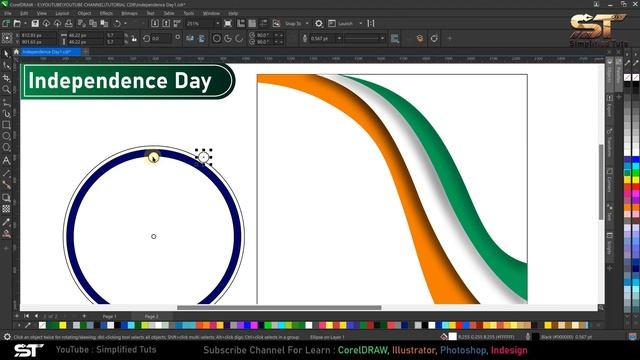 Independence Day Social Media Post Design in Coreldraw | 15 August Post Design | Simplified Tuts смотреть онлайн