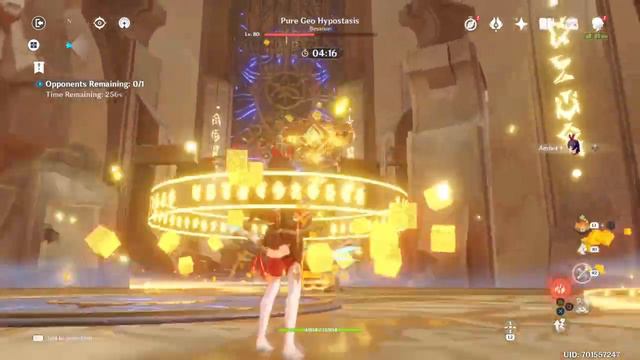 Genshin Impact Amber vs Pure Geo Hypostasis(no damage taken) смотреть онлайн