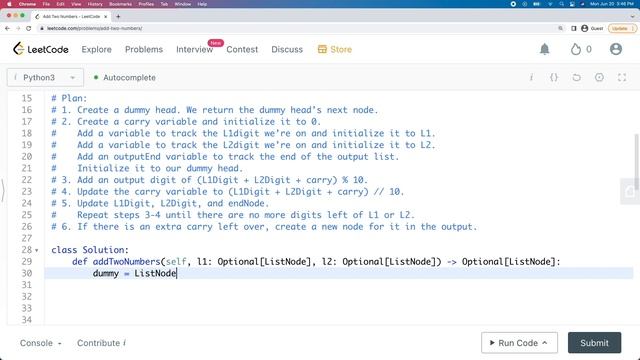 Practice with Dummy Head Approach / LeetCode #2 Add Two Numbers смотреть онлайн
