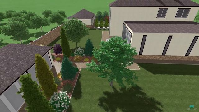 Ландшафтный дизайн участка с прямыми дорожками смотреть онлайн