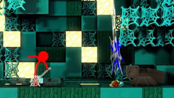 Stickman vs Minecraft Animation / STICKMAN 100 DAYS SURVIVAL Animasi vs Minecraft Shorts