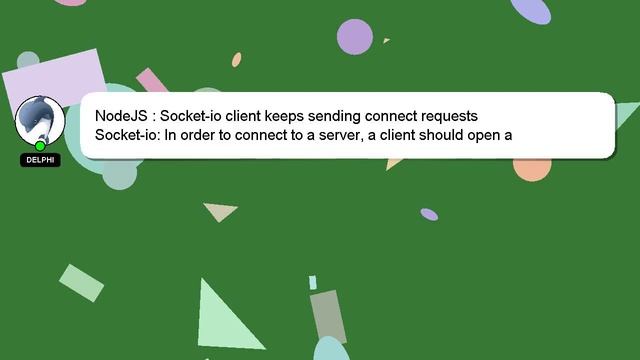 NodeJS : Socket-io client keeps sending connect requests смотреть онлайн