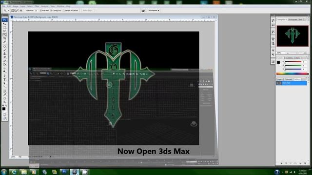 How to import Photoshop Logo into 3ds Max смотреть онлайн
