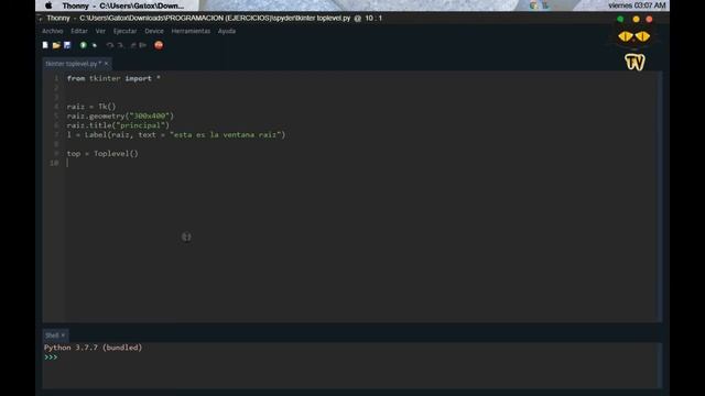 Python Interfaz gráfica Tkinter (TopLevel) смотреть онлайн