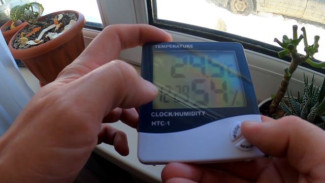 ГИГРОМЕТР+ТЕРМОМЕТР. HTC-1 Инструкция/обзор. Измеряем влажность воздуха.