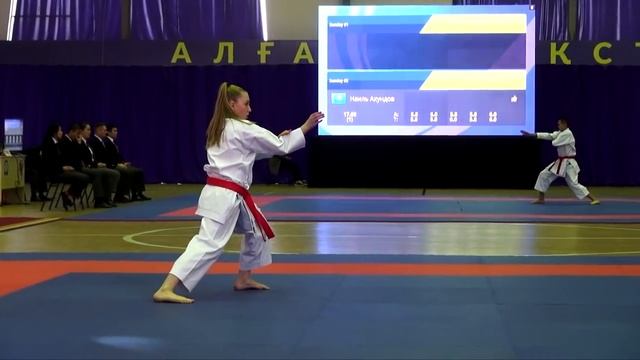 КЛЮЧНИК СОФИЯ, г.Актау, Чемпионат РК по Карате WKF, Ката девушки 12-13лет смотреть онлайн