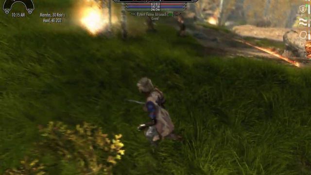 SKYRIM Vampire Lord /no God defeats a 40+Mage Ambuse смотреть онлайн