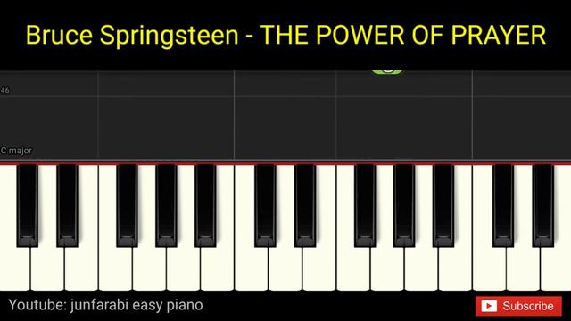 Bruce Springsteen - THE POWER OF PRAYER - tutorial piano one hand only смотреть онлайн