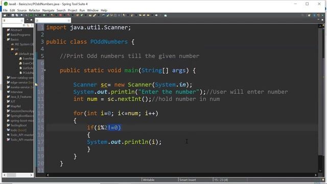 Print The Odd Numbers Till The Given Number in JAVA ||Odd Number using for loop. смотреть онлайн
