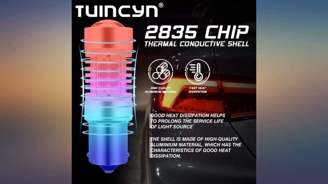 TUINCYN BAU15S LED Light Bulbs Red 7507 PY21W 12496 5009 7507AST Brake Light Turn review смотреть онлайн