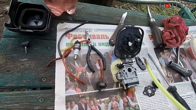 Подготовил мотокосу к новому сезону. Небольшой ремонт. смотреть онлайн