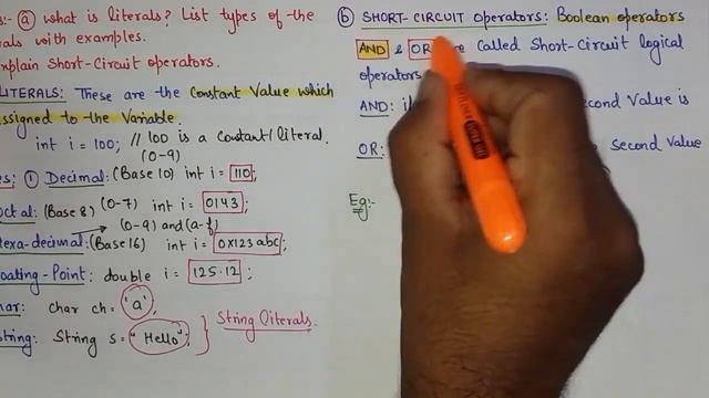 L18: Java Literals with types | Short Circuit Operators with Example | Java Programming Lectures смотреть онлайн