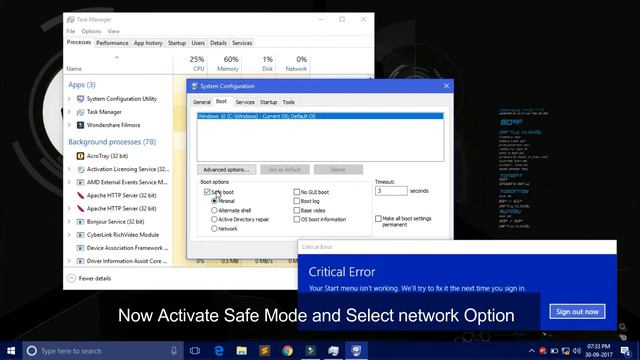 Fix Critical Error Start Menu not Working in Windows 10 💻 смотреть онлайн