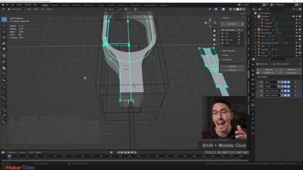 CAD Sketcker 3D Print Design Workflow | Blender 3.2 + | Ender-3 S1