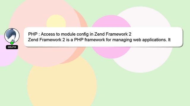 PHP : Access to module config in Zend Framework 2 смотреть онлайн