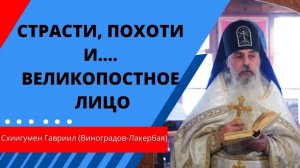 Cтрасти, похоти и... великопостное лицо. Схиигумен Гавриил (Виноградов-Лакербая) . Верую | К.Е.