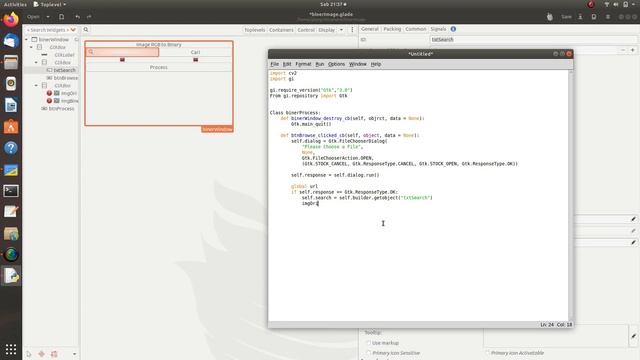 # Image RGB to Binary Python with Glade Linux смотреть онлайн