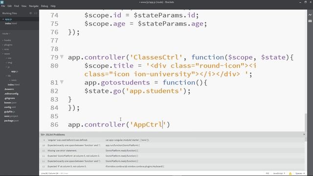 28 Ionic Angular Mobile Apps Course Ionic Angular AngularJS Views Student App Example part4 смотреть онлайн