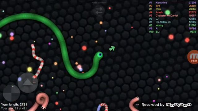 Игра Веселый червяк - Game Slither.io))) смотреть онлайн