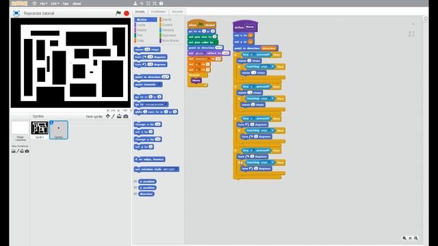 Programming tutorial | How to make a first person game in Scratch (raycaster) смотреть онлайн