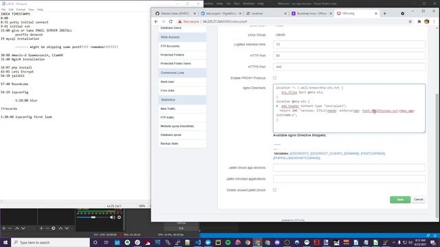 9. ISPConfig GUI, HTTPS, Email Addresses, Domains/Subdomains and NginX sever block automation смотреть онлайн