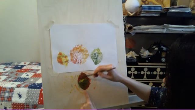 Рисуем и печатаем осенние деревья с детьми (дети 3-4 лет) смотреть онлайн