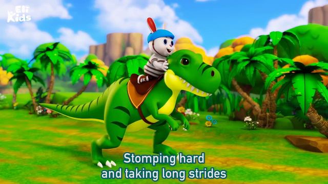 Dinosaur Race Song | Jurassic Zoo | Eli Kids Songs & Nursery Rhymes смотреть онлайн